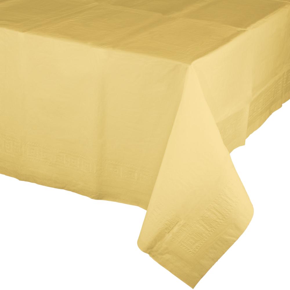 Bulk 6 pc Soft Yellow Tablecover, 54X108" Paper/Poly - Solid Color Party Tableware by Creative Converting