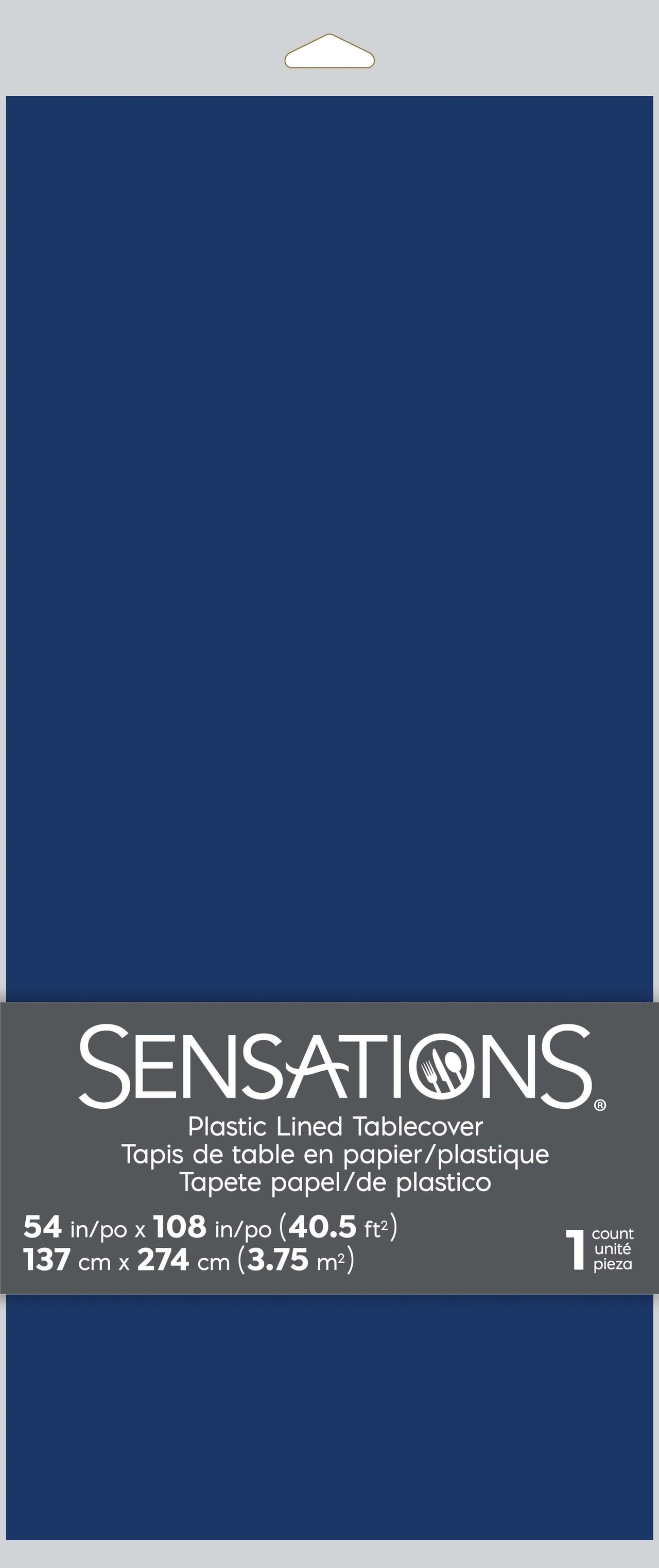 6ct Bulk Navy Tablecover, 54X108" Paper/Poly