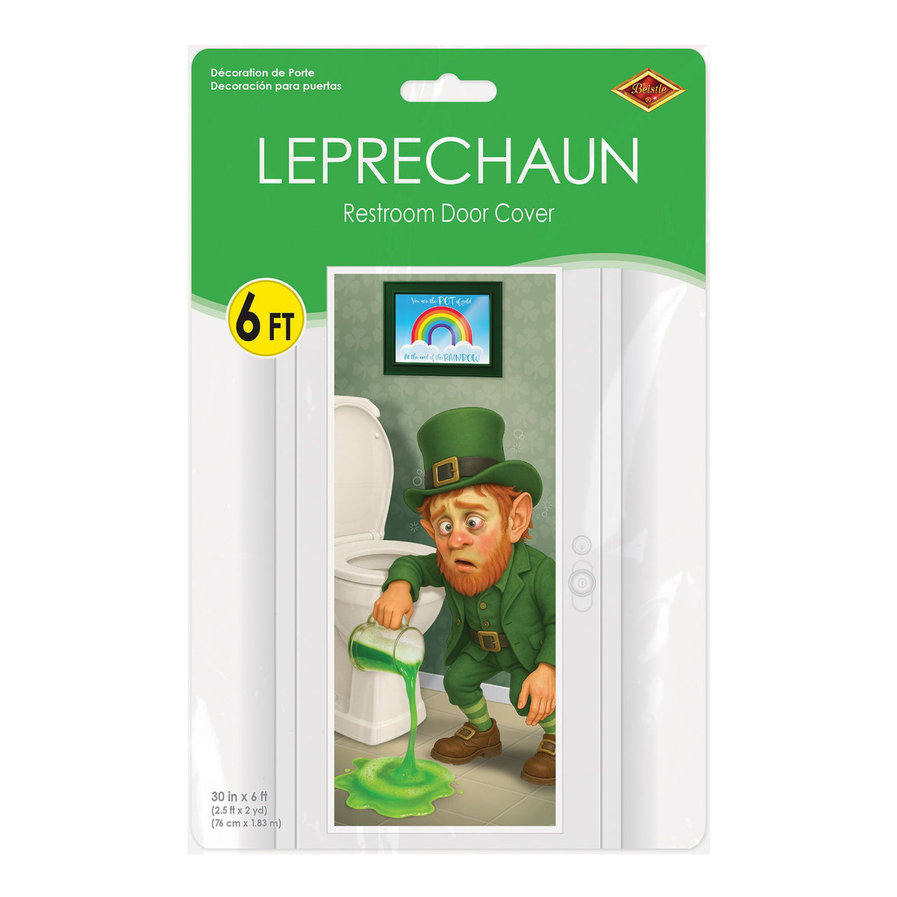Leprechaun Restroom Door Cover - All-Weather St. Patricks Decor