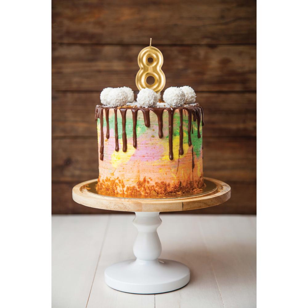 12ct Bulk Gold Number 8 Candles