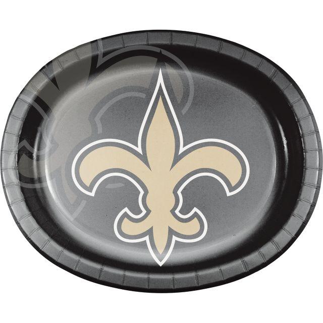 96 pc Bulk New Orleans Saints Oval Platters - Sports Party Supplies by Creative Converting