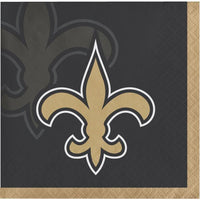 192/Case Bulk New Orleans Saints Beverage Napkins