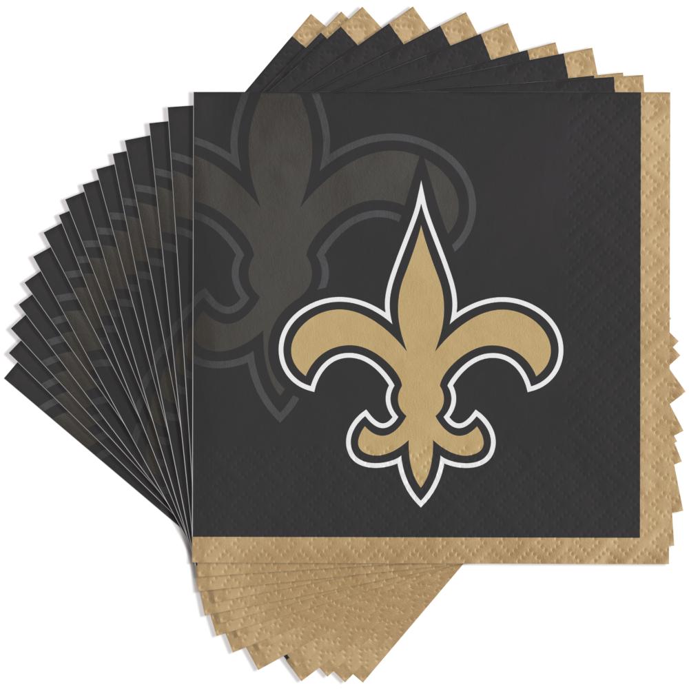 192/Case Bulk New Orleans Saints Beverage Napkins