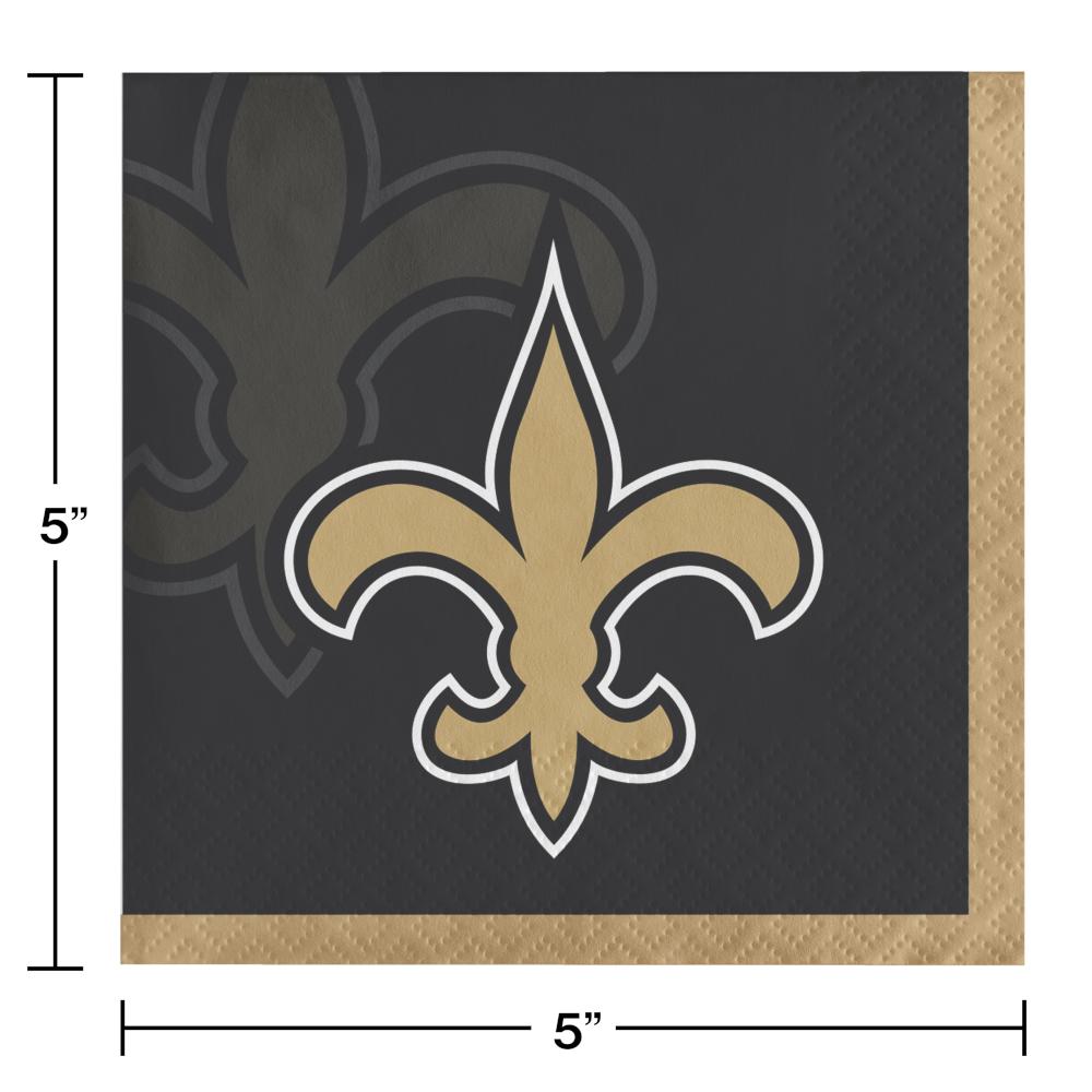 192ct Bulk New Orleans Saints Beverage Napkins