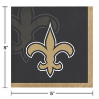 192/Case Bulk New Orleans Saints Beverage Napkins