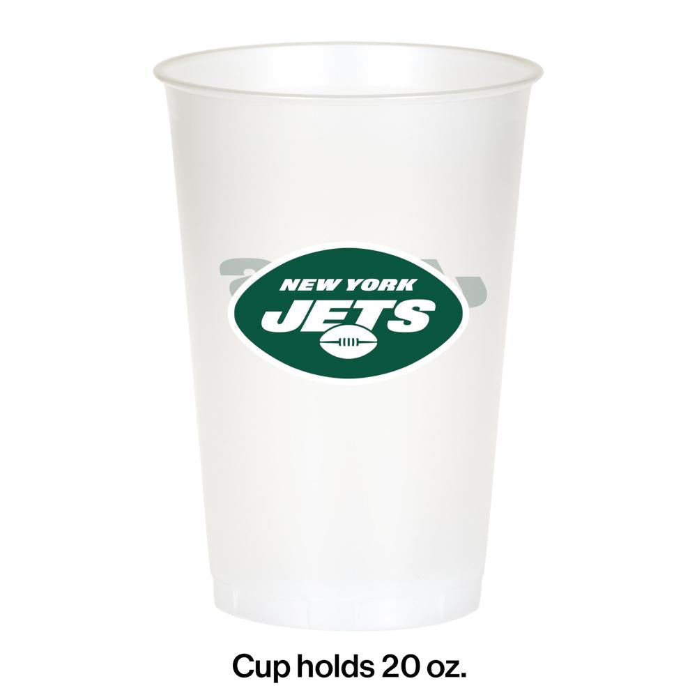 96/Case Bulk New York Jets 20 oz Plastic Cups