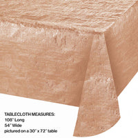 Bulk Metallic Rose Gold Tablecover 54