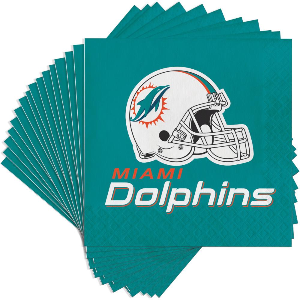 192/Case Bulk Miami Dolphins Luncheon Napkins