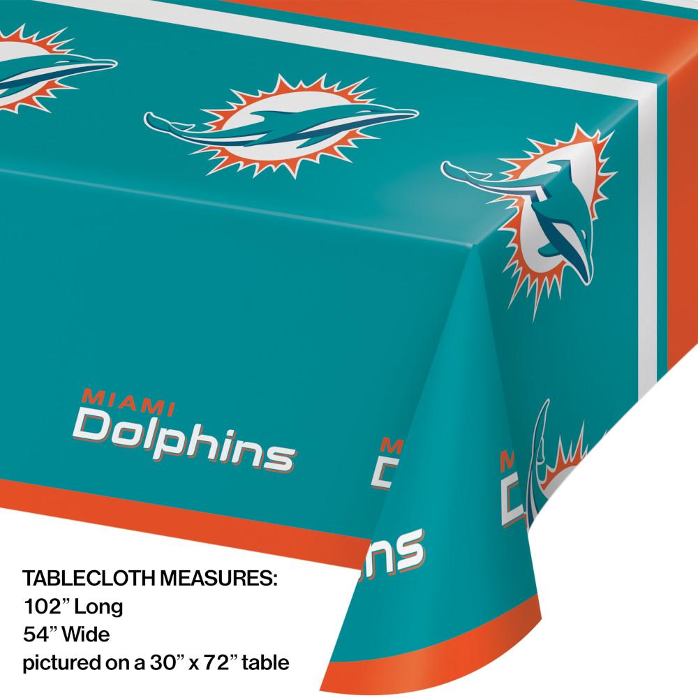 12 pc Bulk Miami Dolphins Table Covers - Sports Party Supplies by Creative Converting
