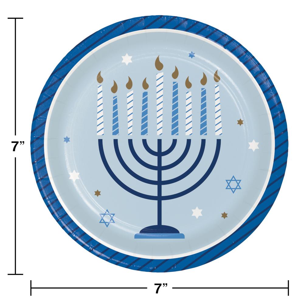 96ct Bulk Hanukkah Celebration Dessert Plates