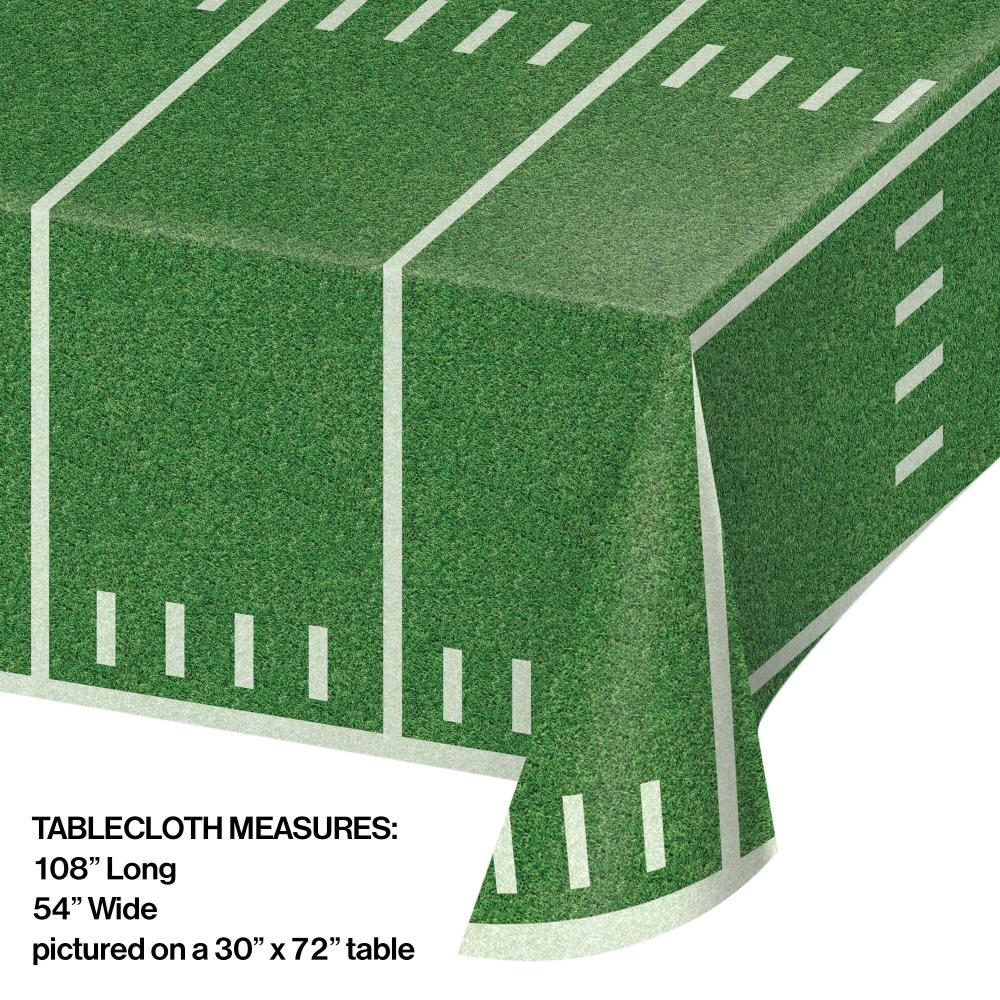 6ct Bulk Football Field Plastic Table Covers