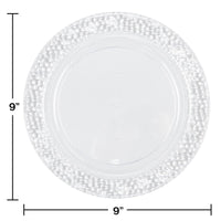120ct Bulk Clear Pebble Plastic Dinner Plates