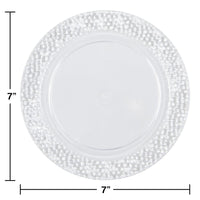120ct Bulk Clear Pebble Plastic Dessert Plates