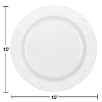 120ct Bulk Pearl Pebble Plastic Banquet Plates