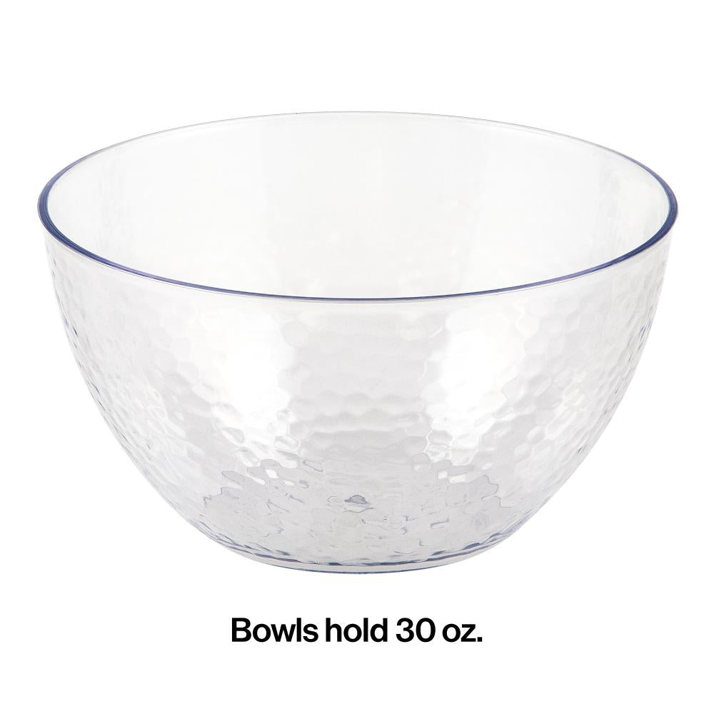 12ct Bulk Clear Pebble 30 oz Plastic Bowls