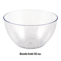 12ct Bulk Clear Pebble 30 oz Plastic Bowls