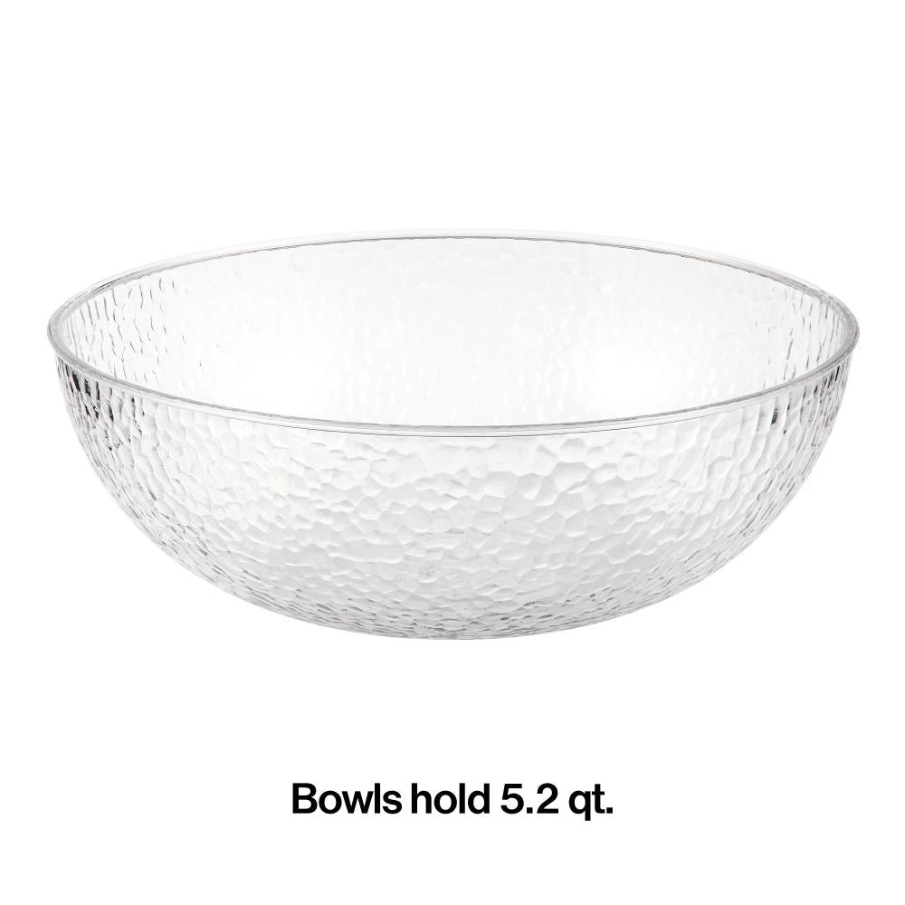 12ct Bulk Clear Pebble 160 oz Plastic Bowls