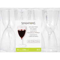 96ct Bulk Clear 8 oz Plastic Wine Glasses