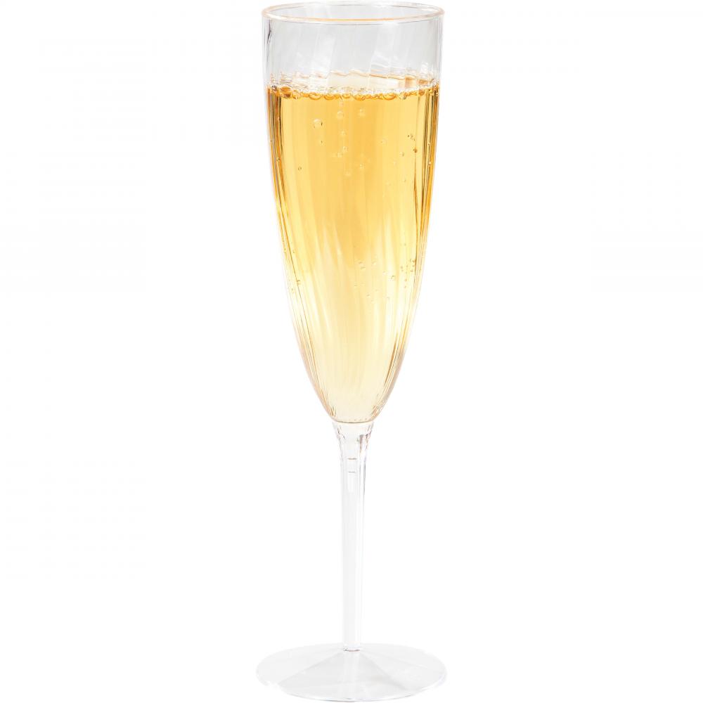 96ct Bulk Clear 6 oz Plastic Champagne Glasses