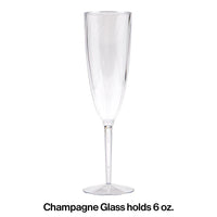 96ct Bulk Clear 6 oz Plastic Champagne Glasses