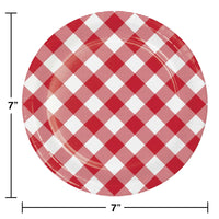 96ct Bulk Classic Gingham Dessert Plate
