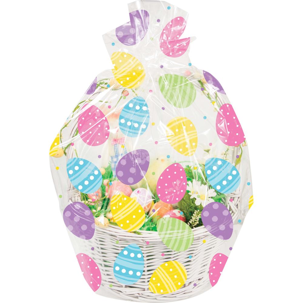 12 pc Bulk Easter Eggs Cello Basket Bag - Easter Party Supplies by Creative Converting