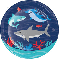 96 pc Bulk Shark Party Dessert Plates - Birthday Party Supplies by Creative Converting