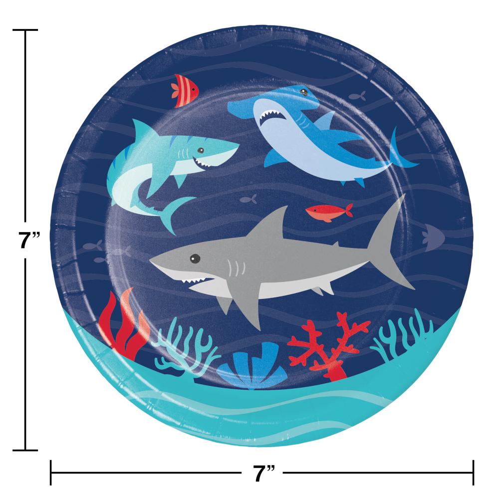 96ct Bulk Shark Party Dessert Plates