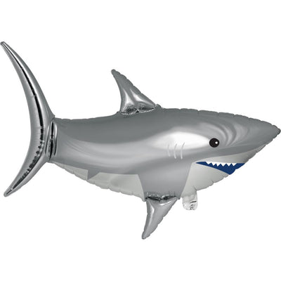 10 pc Bulk Shark Party Shaped Mylar Balloons - Birthday Party Supplies by Creative Converting