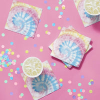 192ct Bulk Tie Dye Party Beverage Napkins