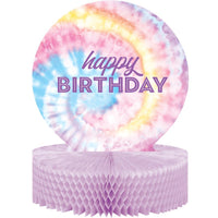 6 pc Bulk Tie Dye Party Happy Birthday Centerpieces - Birthday Party Supplies by Creative Converting