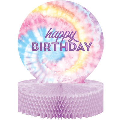 6 pc Bulk Tie Dye Party Happy Birthday Centerpieces - Birthday Party Supplies by Creative Converting