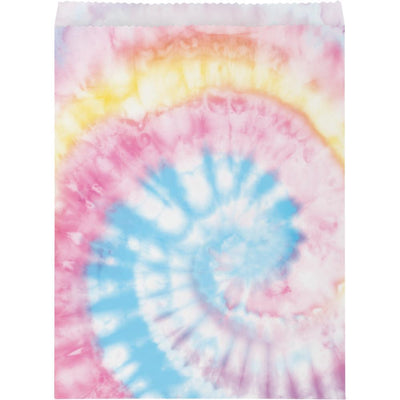 96 pc Bulk Tie Dye Party Paper Treat Bags - Birthday Party Supplies by Creative Converting
