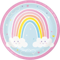 96/Case Dinner Plate - Happy Rainbow - Birthday Party Supplies by Creative Converting