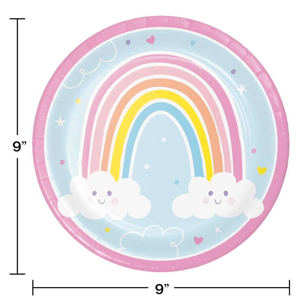 Dinner Plate - Happy Rainbow Party Decoration