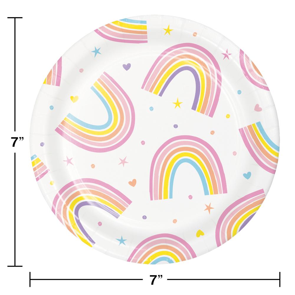 Luncheon Plate - Happy Rainbow Party Decoration