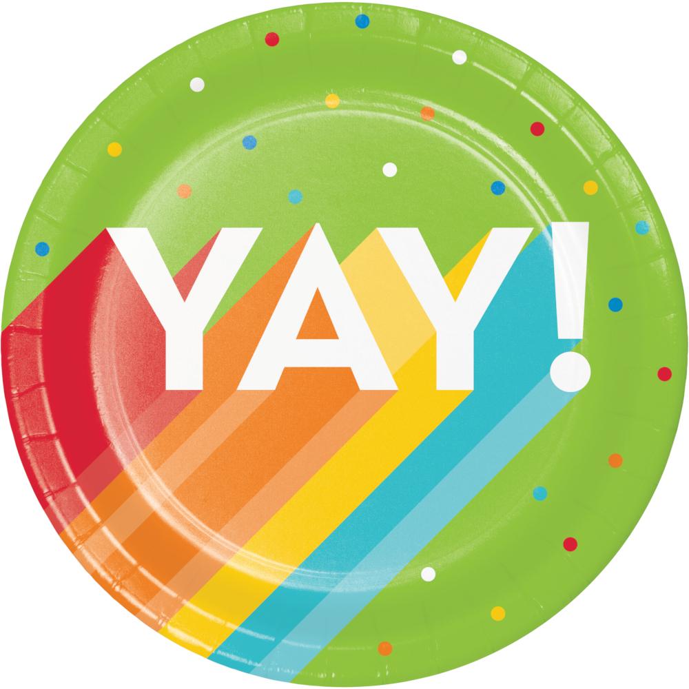 Happy Birthday Bash Dessert Plates (Case of 96) - Birthday Party Supplies by Creative Converting