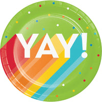 Happy Birthday Bash Dessert Plates (Case of 96) - Birthday Party Supplies by Creative Converting