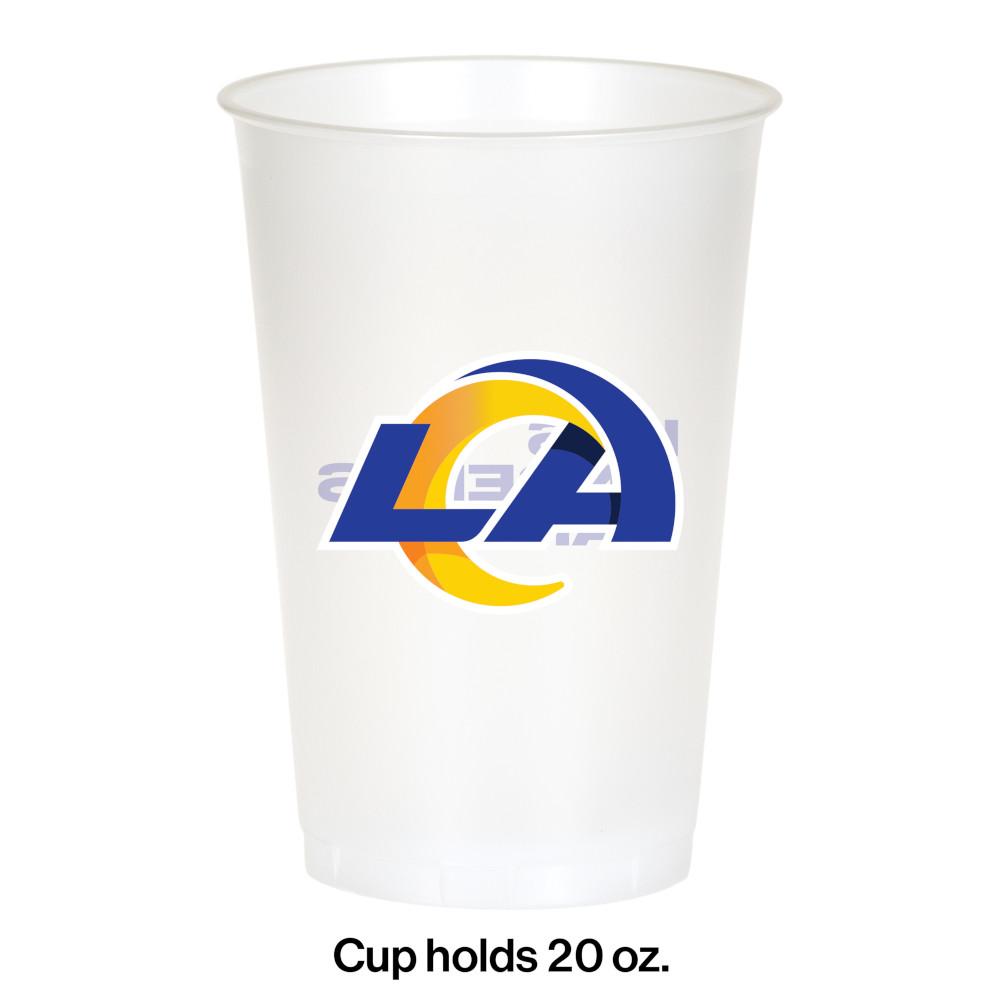 96/Case Bulk Los Angeles Rams 20 oz Plastic Cups
