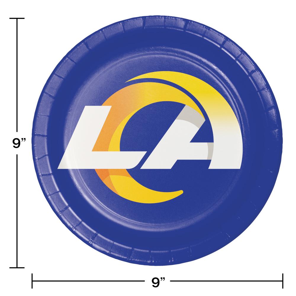 96ct Bulk Los Angeles Rams Dinner Plates