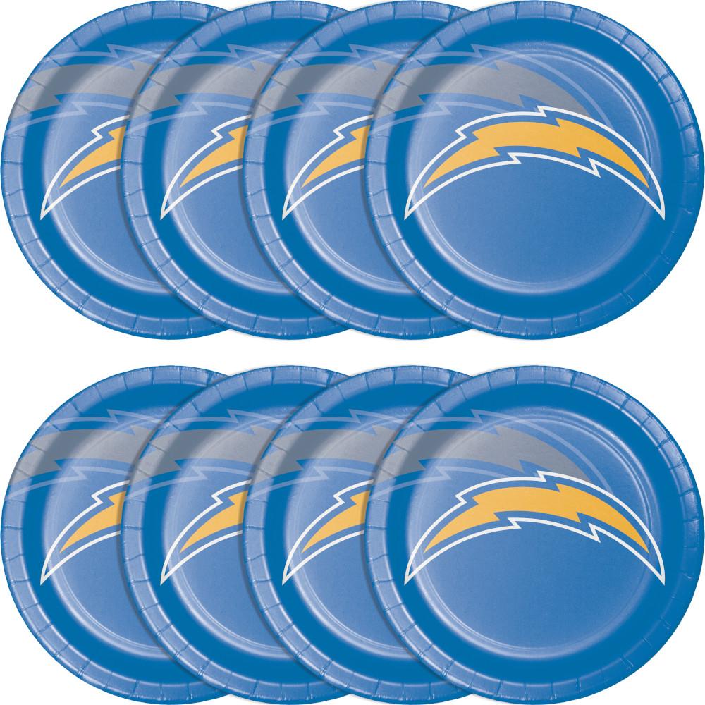 96ct Bulk Los Angeles Chargers Dinner Plates