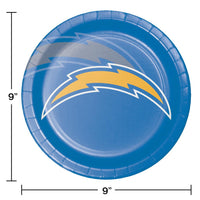 96/Case Bulk Los Angeles Chargers Dinner Plates