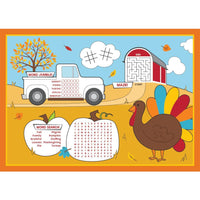96 pc Bulk Fall Fun Activity Placemats - Thanksgiving Party Supplies by Creative Converting