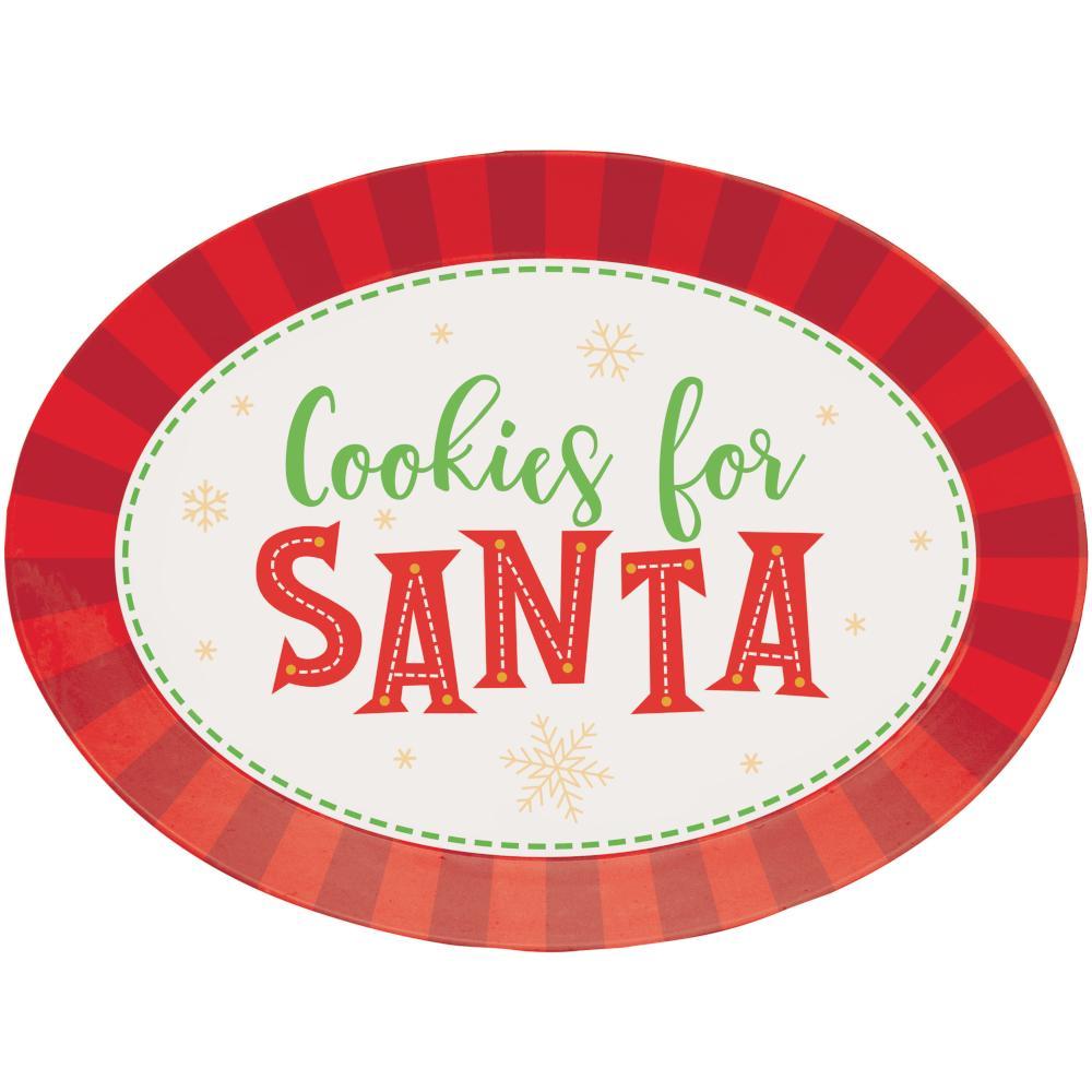 12ct Bulk Cookies for Santa Oval Plastic Trays
