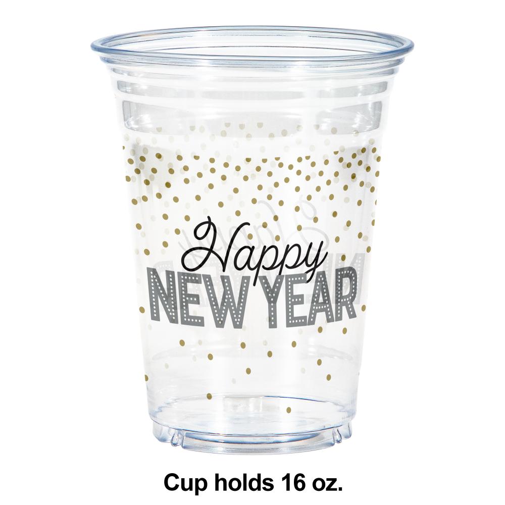 96ct Bulk Happy New Year Plastic Cups