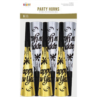 72ct Bulk Silver and Gold Foil Party Horns