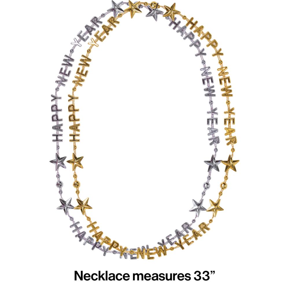 36ct Bulk Happy New Year Necklaces