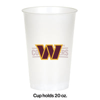 96/Case Bulk Washington Commanders Plastic Cup, 20oz