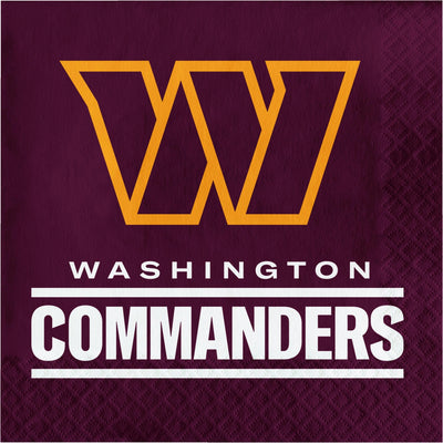 192/Case Bulk Washington Commanders 2Ply Luncheon Napkin