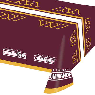 12/Case Bulk Washington Commanders Plastic Tablecover